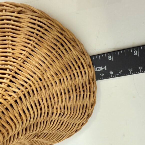 Rattan Finger Tip Towel Holder Retro Stand Triple Ring VTG Boho Bathroom Decor - Picture 10 of 11